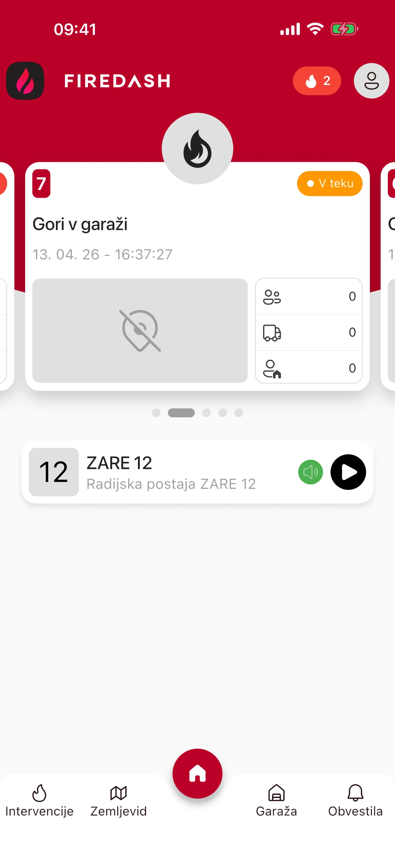 Mobilna aplikacija Firedash