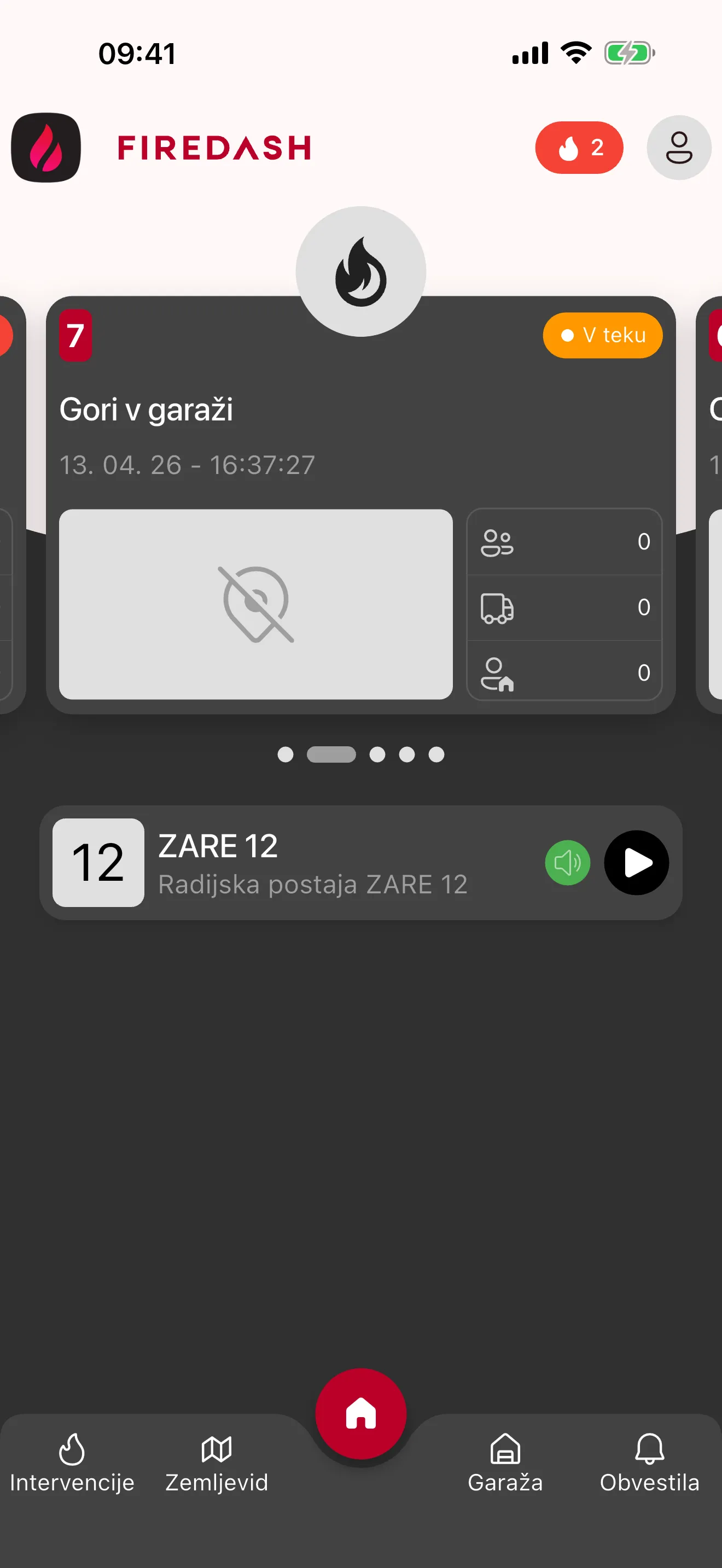 Mobilna aplikacija Firedash